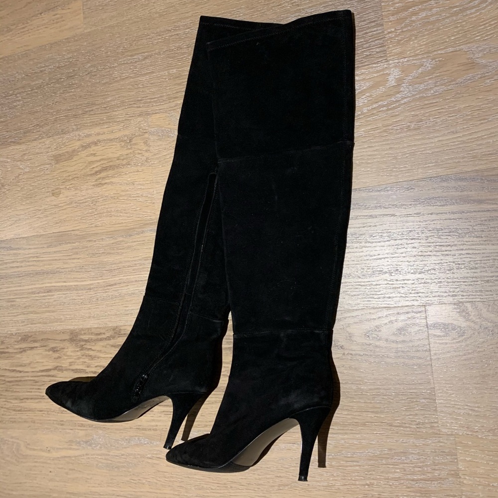 Tahari over the knee suede boots